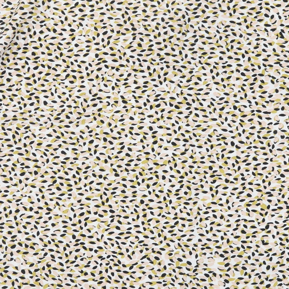 Primark Womens Pink Geometric  Basic Blouse Size 14  - Pink and Yellow