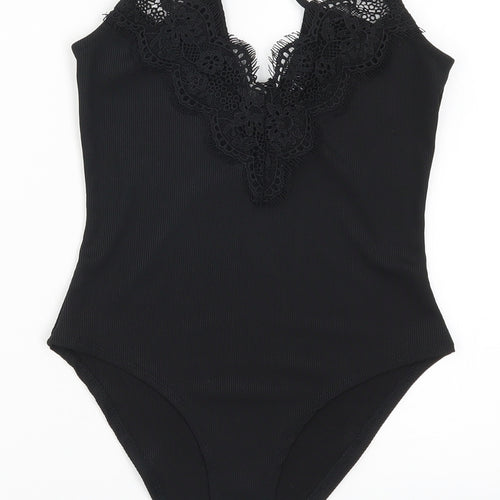 New Look Womens Black   Bodysuit One-Piece Size 10