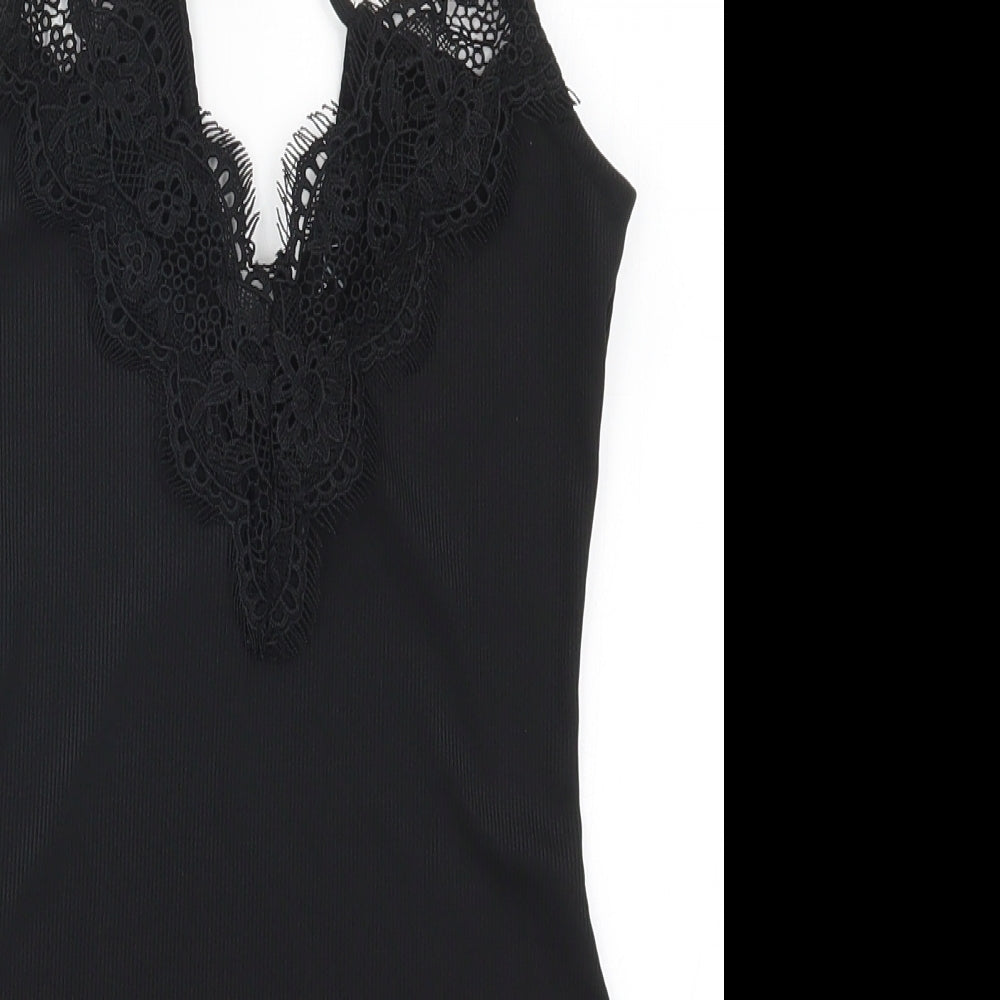 New Look Womens Black   Bodysuit One-Piece Size 10