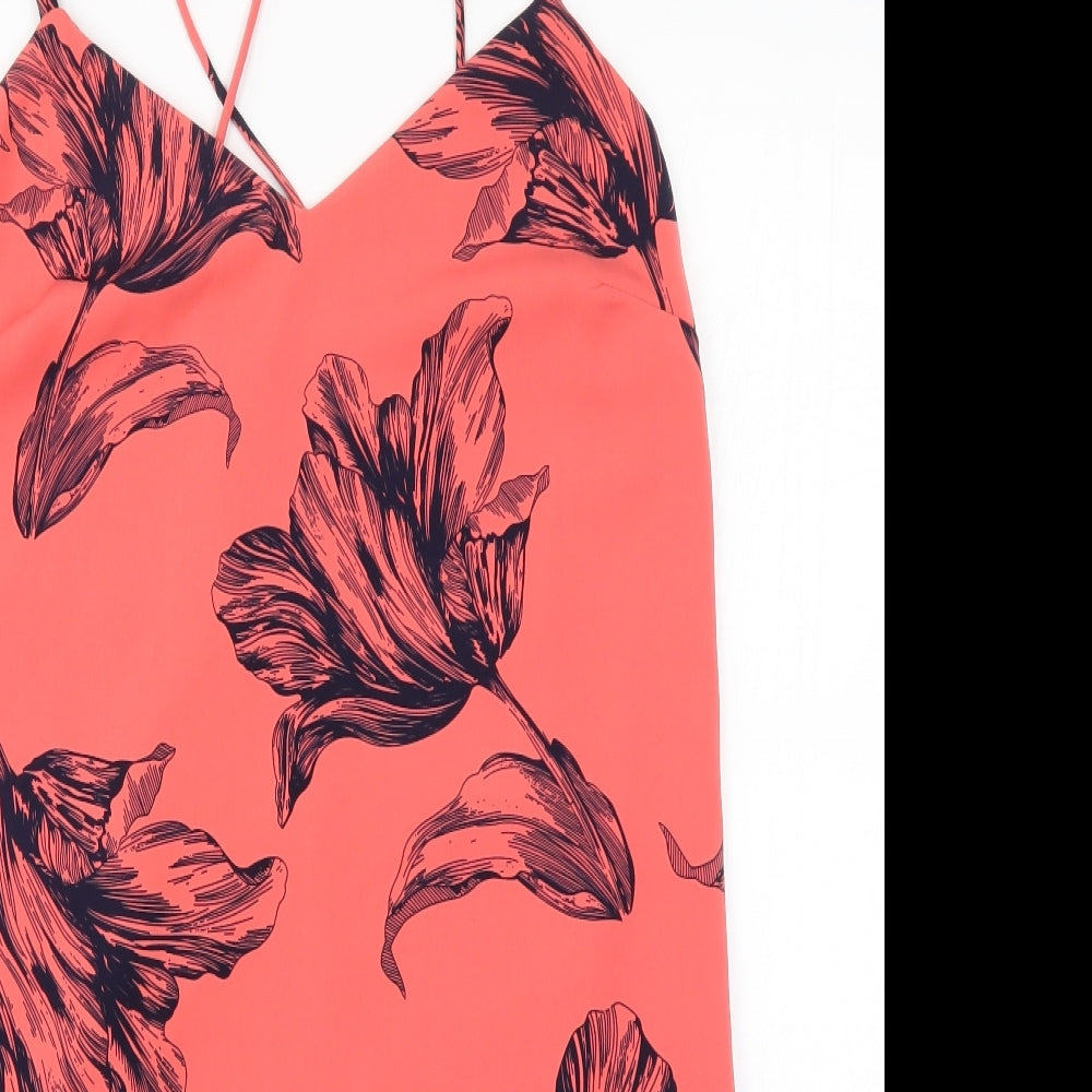 NEXT Womens Pink Floral  Tank Dress  Size 12