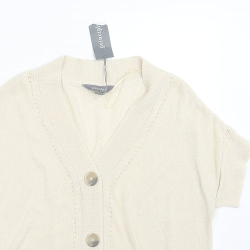 Principles Womens Beige   Cardigan Jumper Size 14