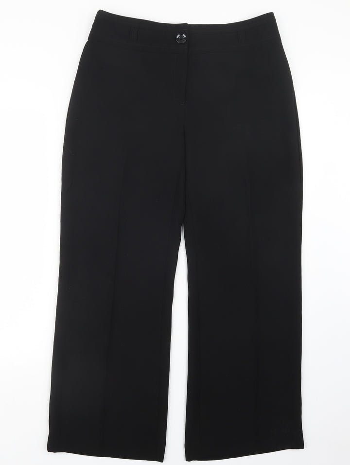 Debenhams Womens Black   Trousers  Size 12 L28.5 in