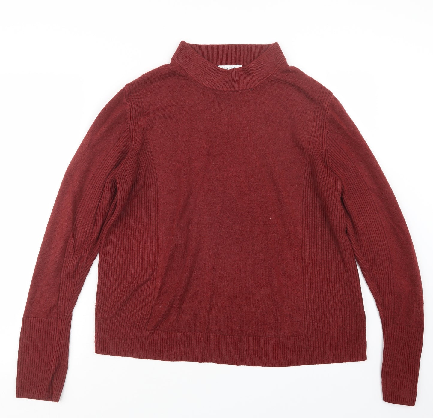 Marks and Spencer Womens Red  Knit Pullover Jumper Size 16