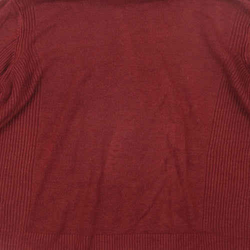 Marks and Spencer Womens Red  Knit Pullover Jumper Size 16