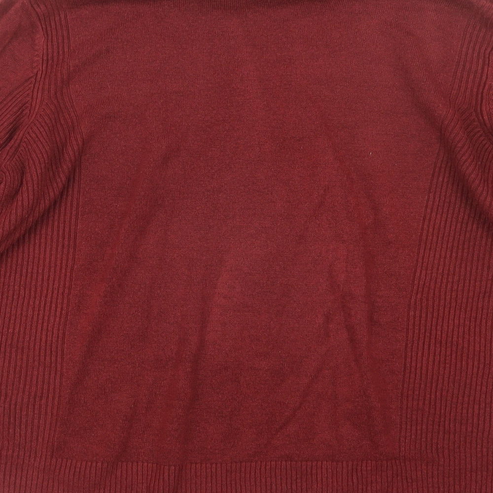 Marks and Spencer Womens Red  Knit Pullover Jumper Size 16
