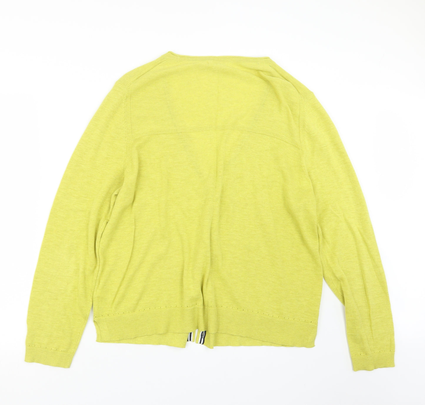 White Stuff Womens Green  Knit Cardigan Jumper Size 18