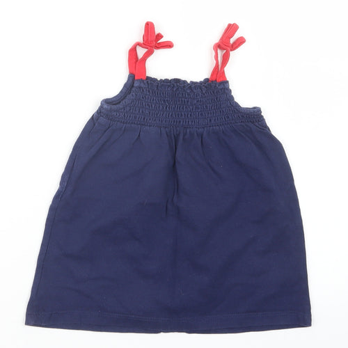 Marks and Spencer Girls Blue   T-Shirt Dress  Size 9-12 Months
