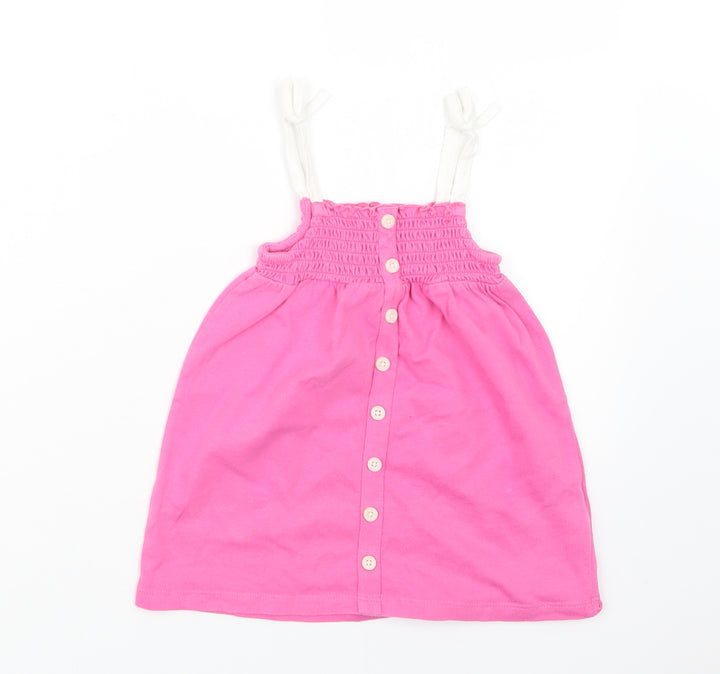 Marks and Spencer Girls Pink T-Shirt Dress Size 9-12 Months