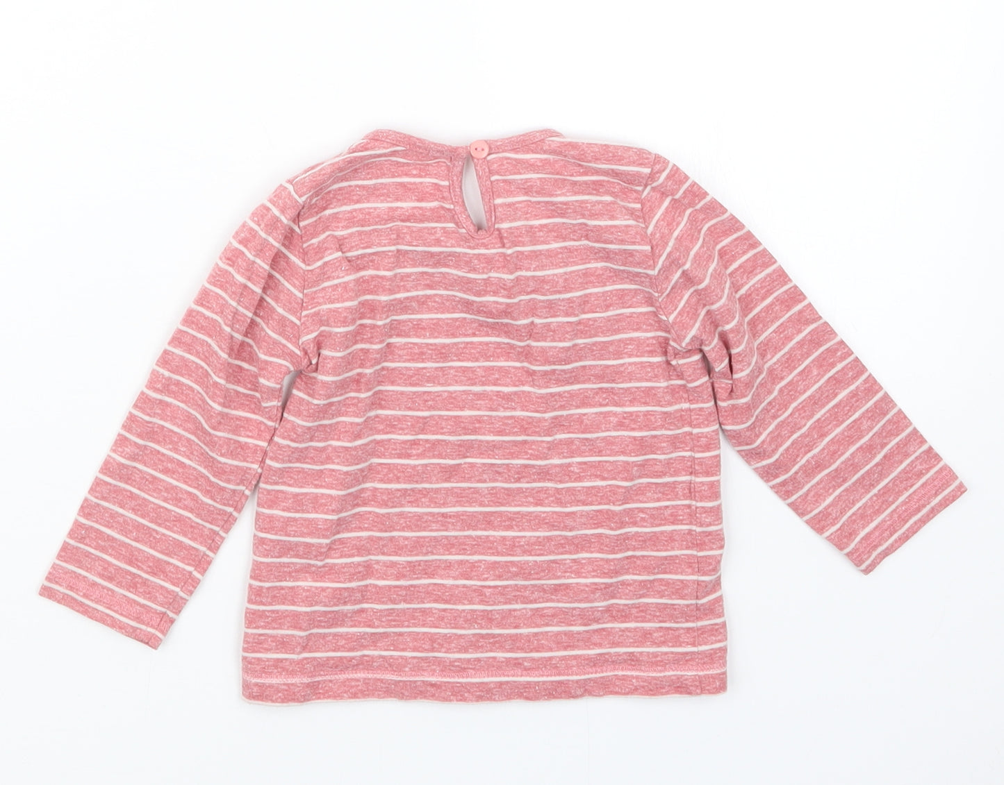Matalan Girls Red Striped  Basic T-Shirt Size 9-12 Months