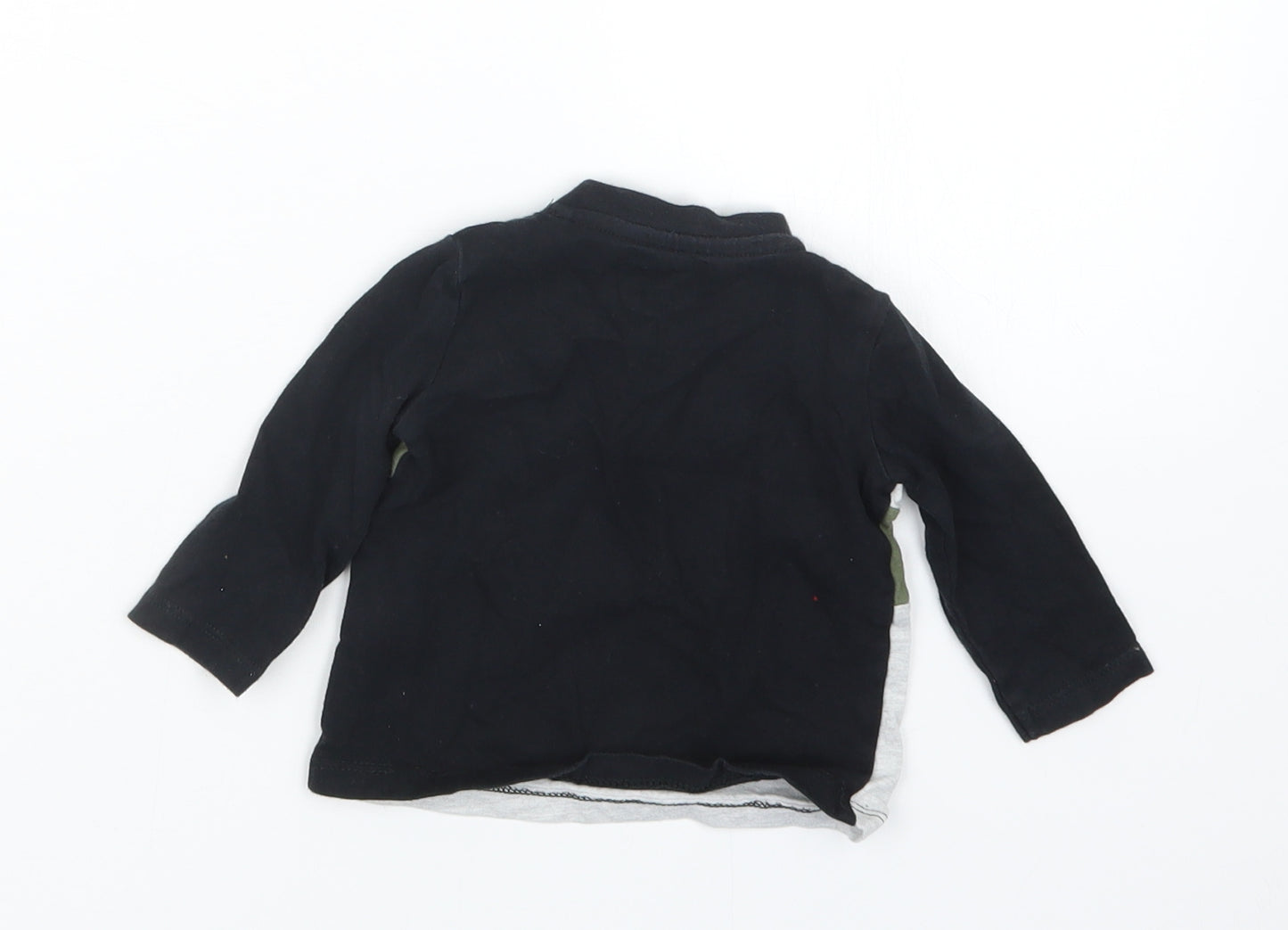 F&F Boys Black   Basic T-Shirt Size 0-3 Months