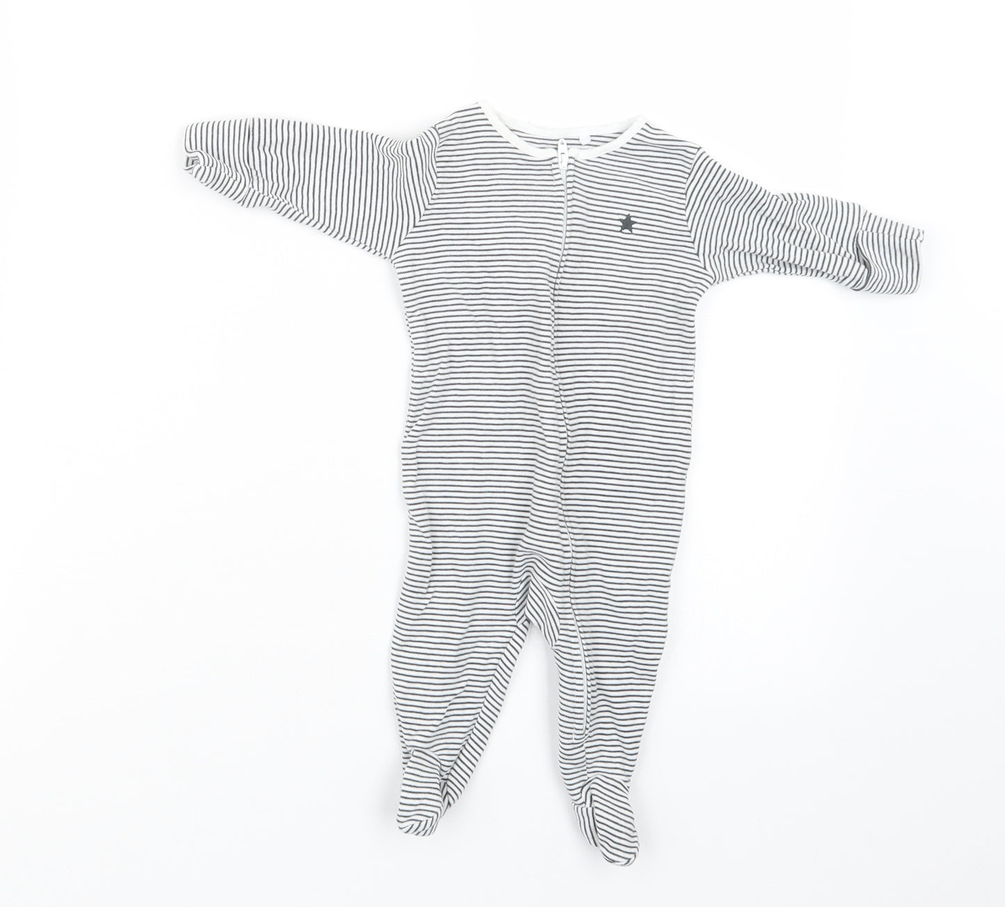 NEXT Boys Black Striped  Babydoll One Piece Size 0-3 Months
