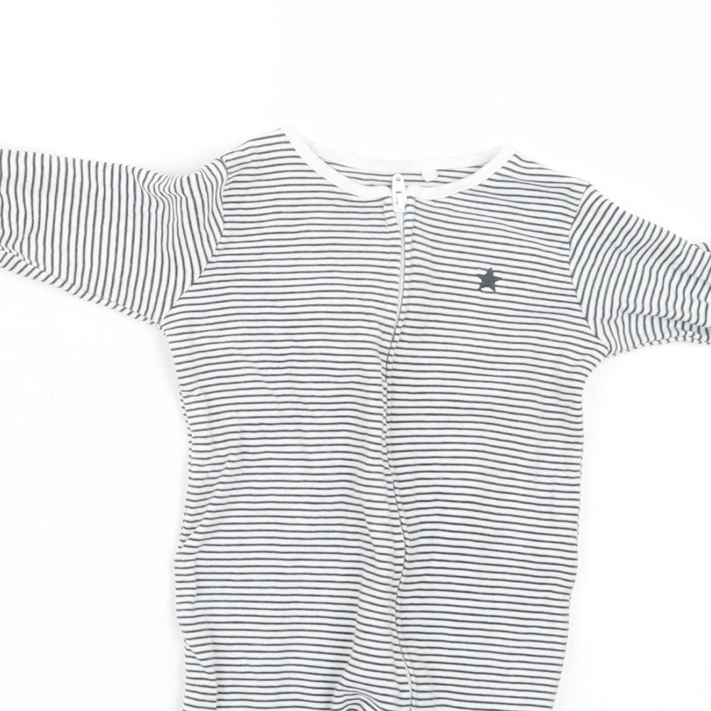 NEXT Boys Black Striped  Babydoll One Piece Size 0-3 Months