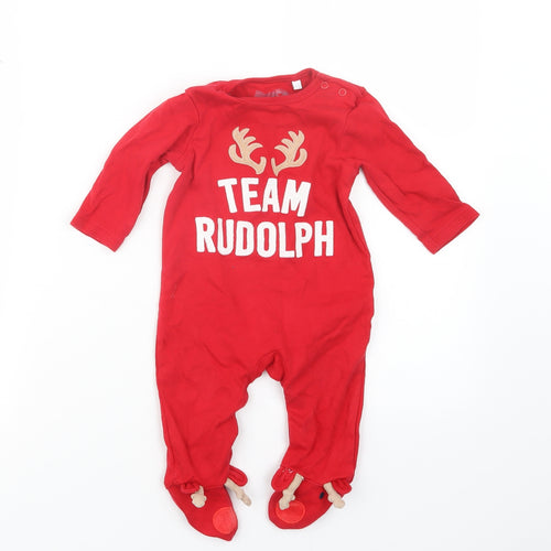 Blue Zoo Baby Red   Coverall Outfit/Set Size 6-9 Months  - Christmas
