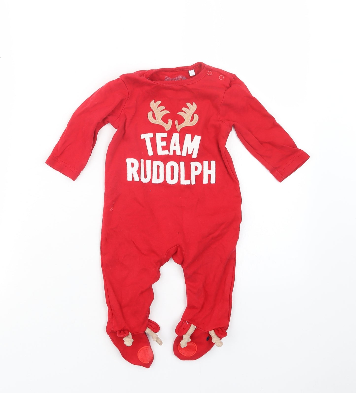 Blue Zoo Baby Red   Coverall Outfit/Set Size 6-9 Months  - Christmas