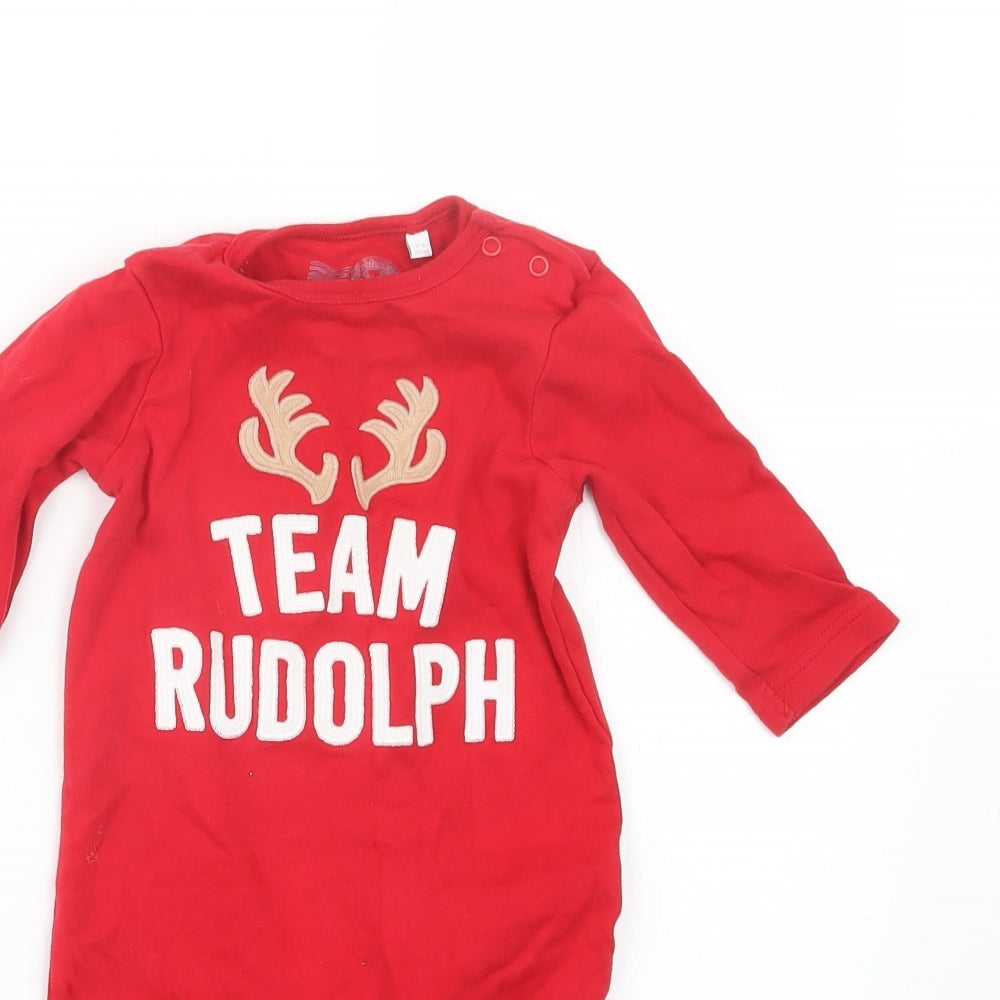 Blue Zoo Baby Red   Coverall Outfit/Set Size 6-9 Months  - Christmas