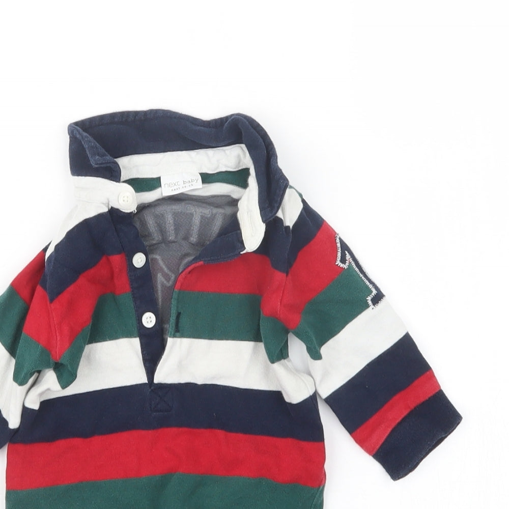 NEXT Boys Blue Striped  Coverall Outfit/Set Size 3-6 Months