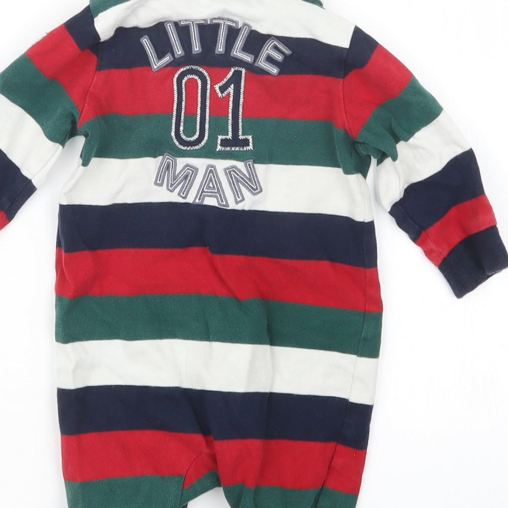 NEXT Boys Blue Striped  Coverall Outfit/Set Size 3-6 Months