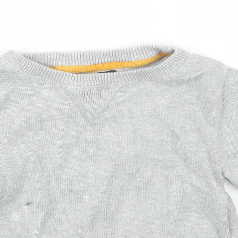NEXT Boys Grey  Knit Pullover Jumper Size 9-12 Months