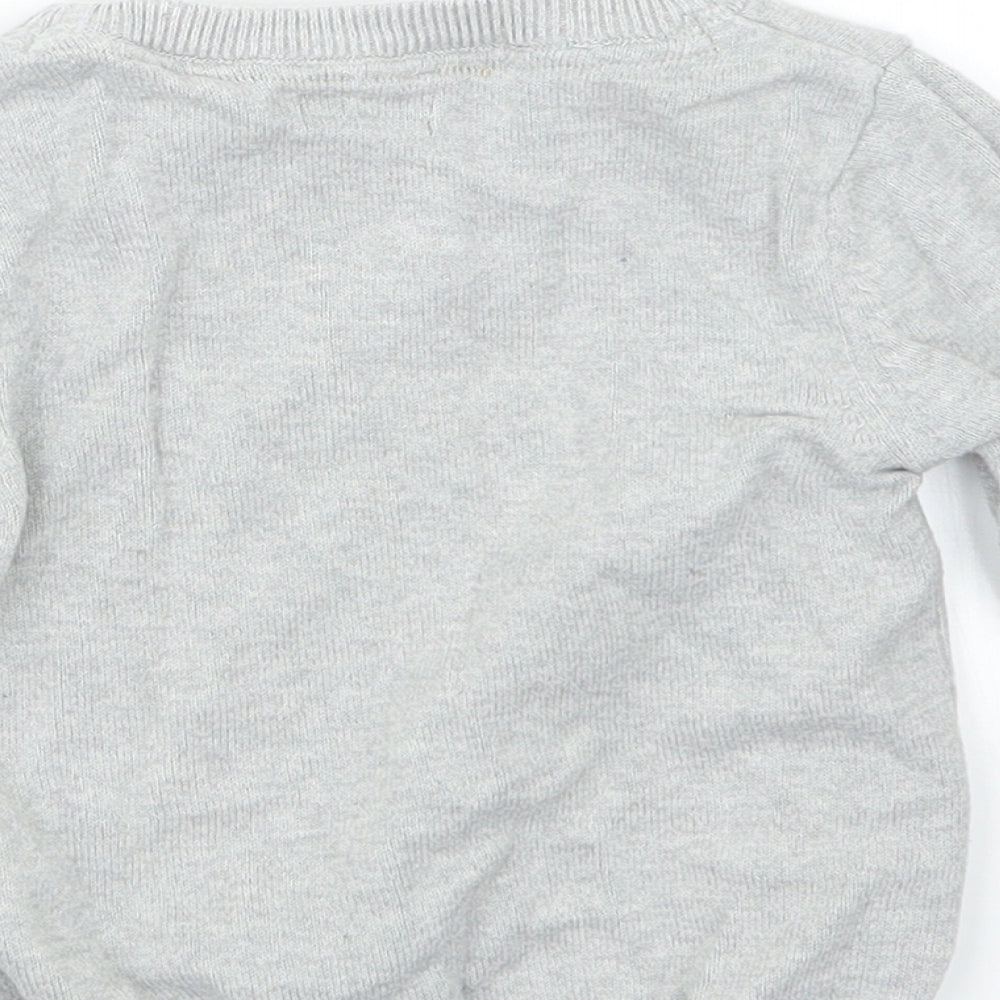 NEXT Boys Grey  Knit Pullover Jumper Size 9-12 Months