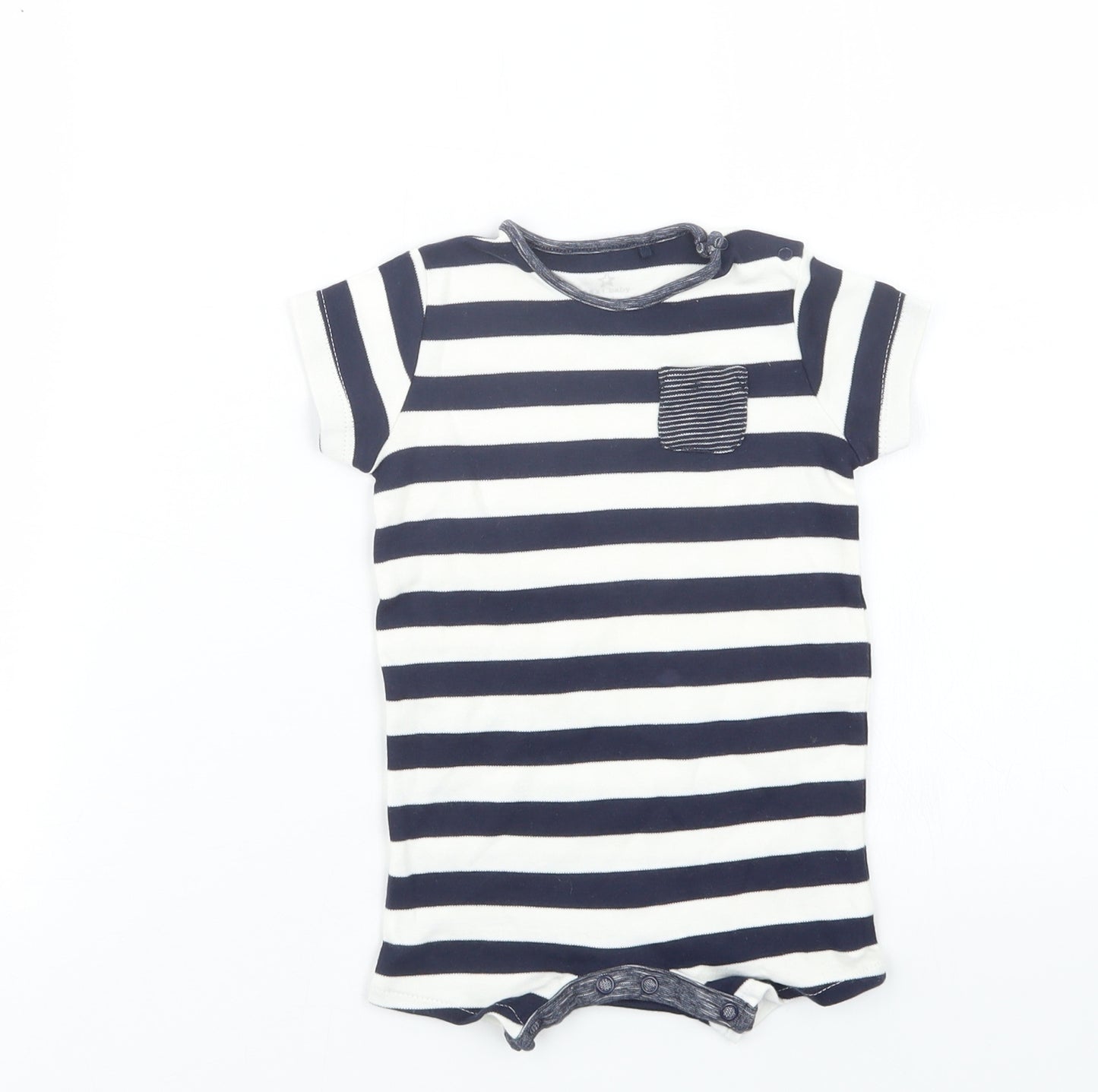 NEXT Boys Blue Striped  Babygrow One-Piece Size 3-6 Months