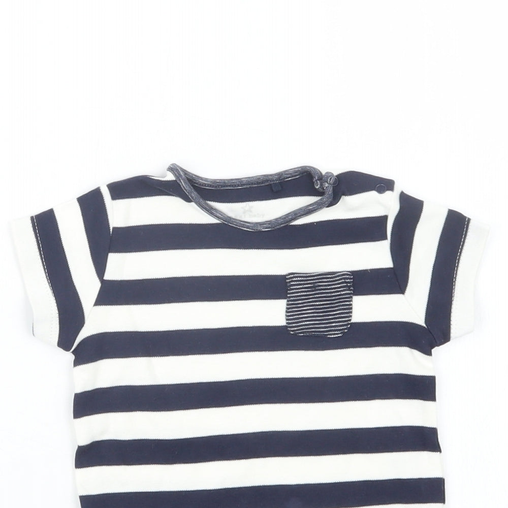 NEXT Boys Blue Striped  Babygrow One-Piece Size 3-6 Months