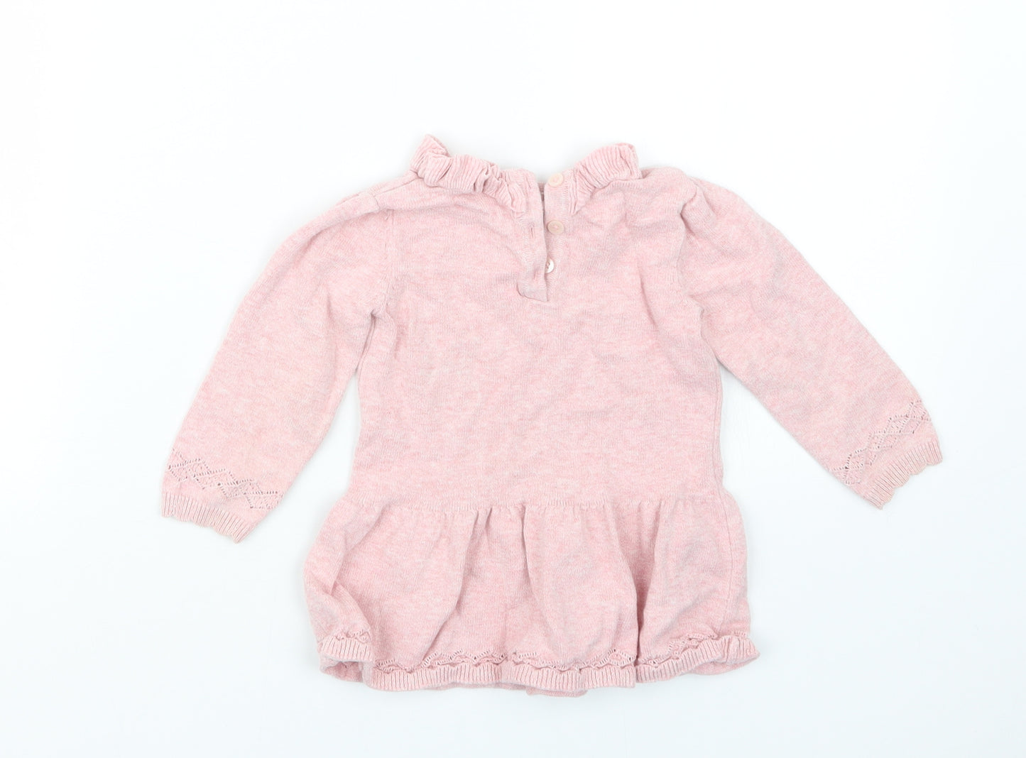 TU Girls Pink  Knit Pullover Jumper Size 6-9 Months