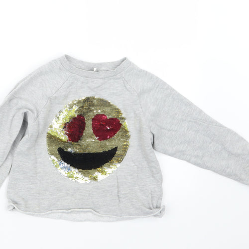 Matalan Girls Grey   Pullover Jumper Size 6 Years