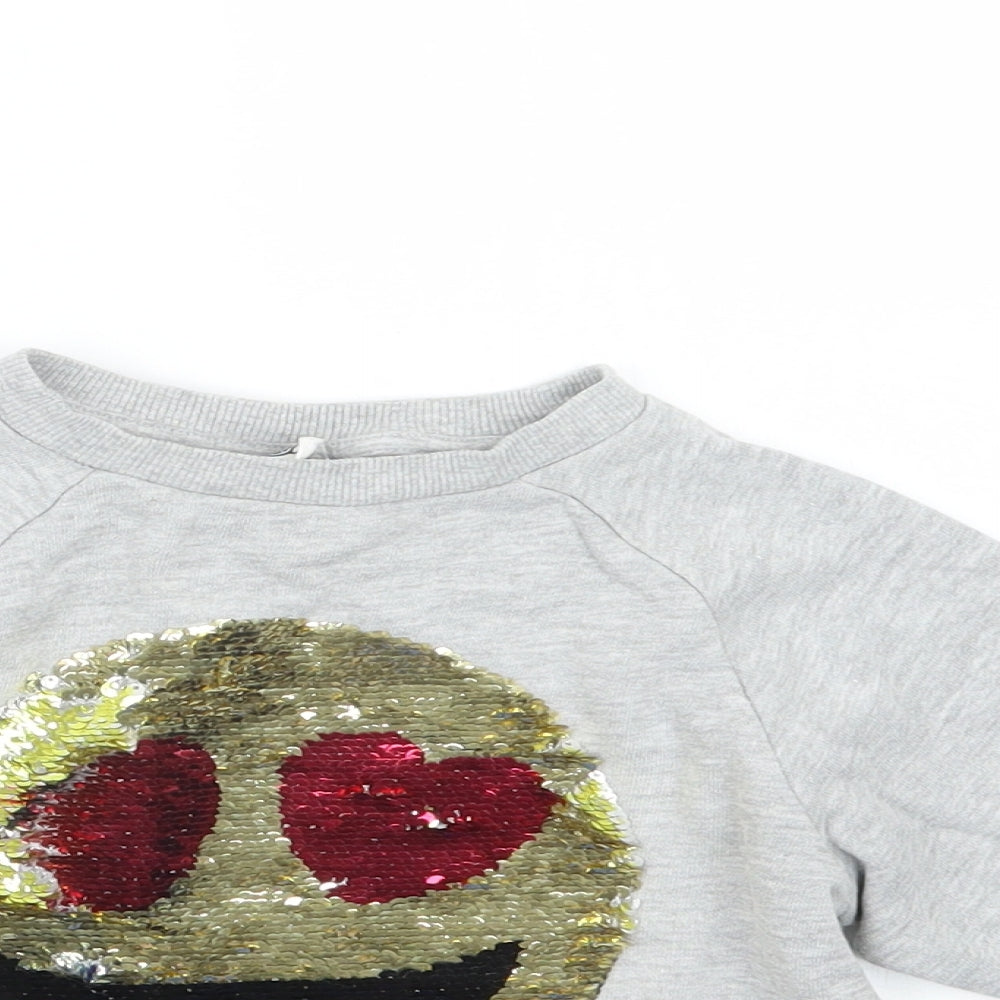 Matalan Girls Grey   Pullover Jumper Size 6 Years