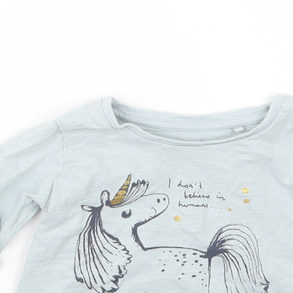 NEXT Girls Blue   Basic T-Shirt Size 6-9 Months