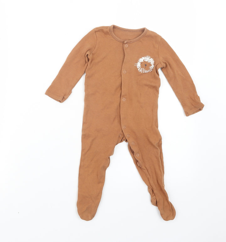 George Boys Brown Geometric Babydoll One Piece Size 6-9 Months