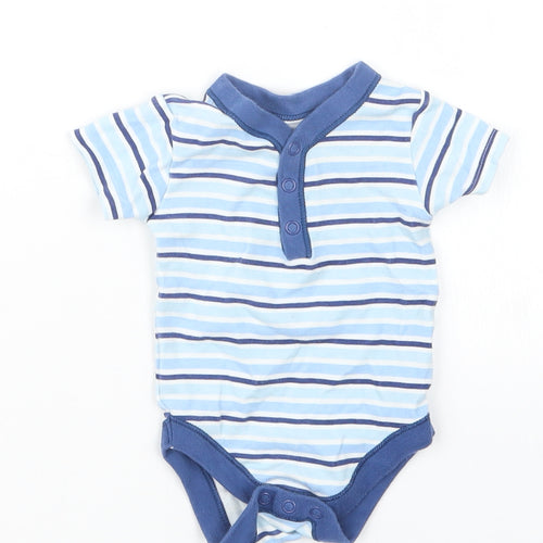 George Boys Blue Striped  Babygrow One-Piece Size 3-6 Months