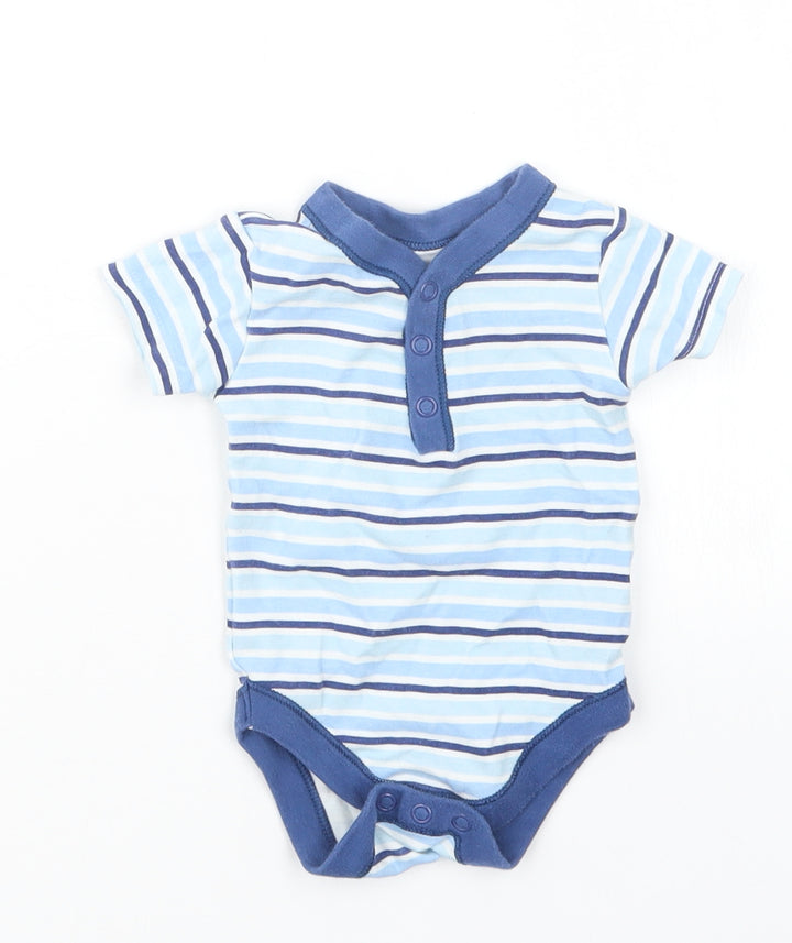 George Boys Blue Striped Babygrow One-Piece Size 3-6 Months