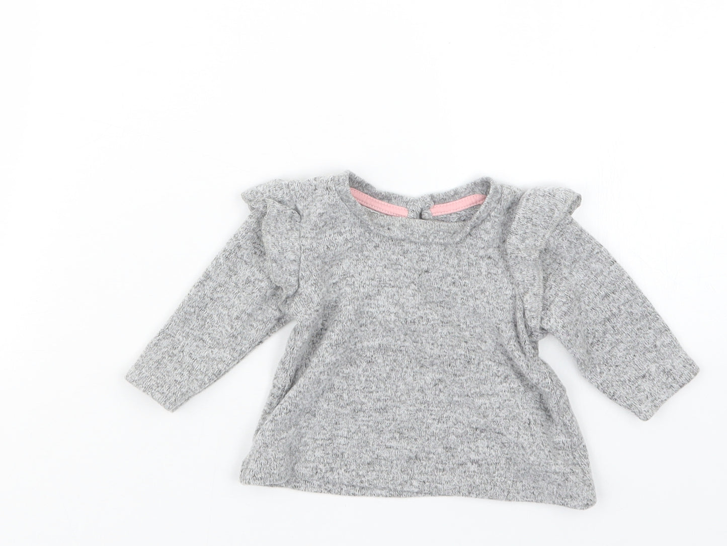 Matalan Girls Grey   Pullover Jumper Size 0-3 Months
