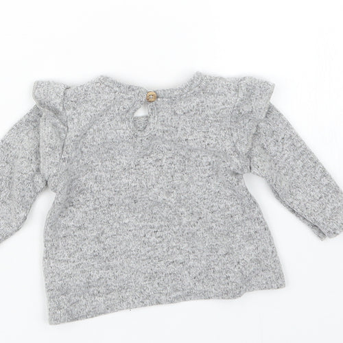 Matalan Girls Grey   Pullover Jumper Size 0-3 Months