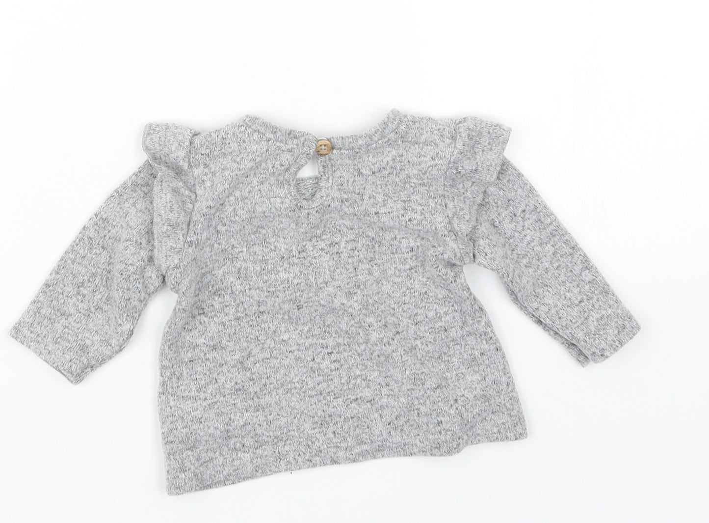 Matalan Girls Grey   Pullover Jumper Size 0-3 Months