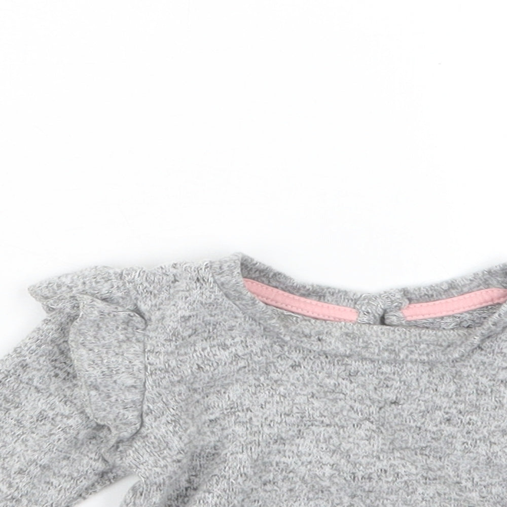 Matalan Girls Grey   Pullover Jumper Size 0-3 Months