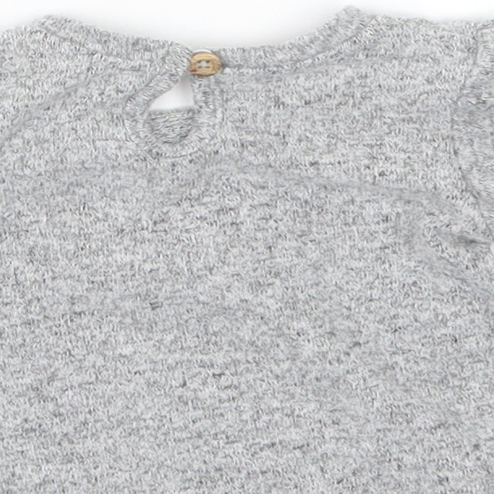 Matalan Girls Grey   Pullover Jumper Size 0-3 Months