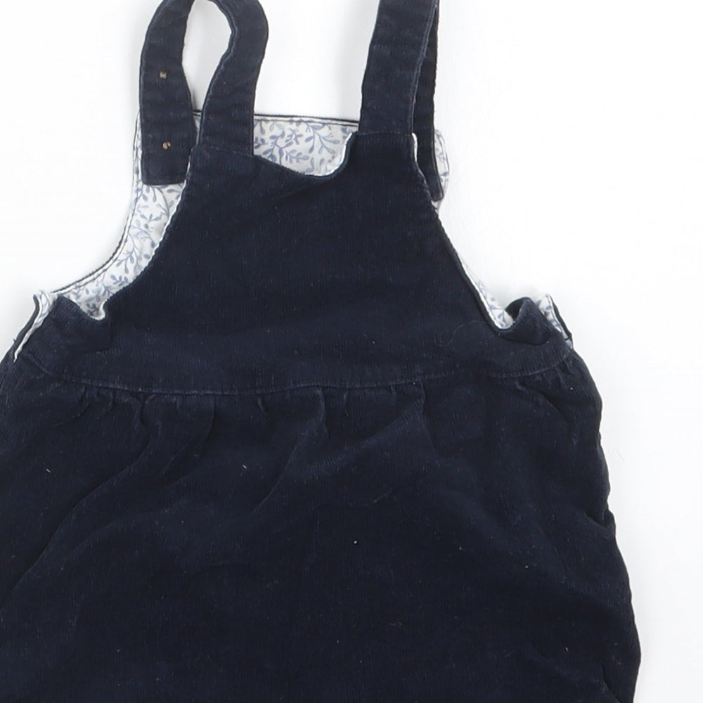 TU Girls Blue   Pinafore/Dungaree Dress  Size 6-9 Months