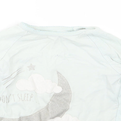 Nutmeg Girls Blue Geometric  Top Pyjama Top Size 5-6 Years