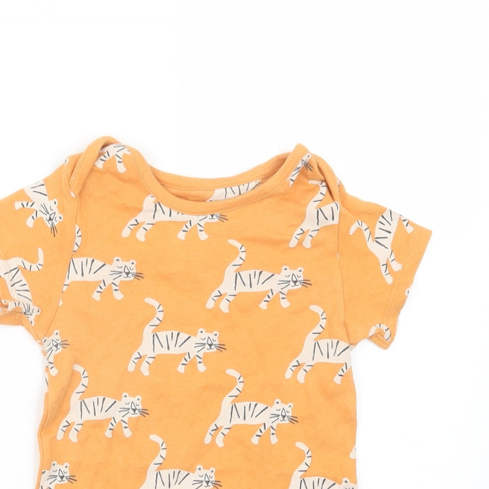 Marks and Spencer Boys Orange Geometric  Coverall Outfit/Set Size 12-18 Months