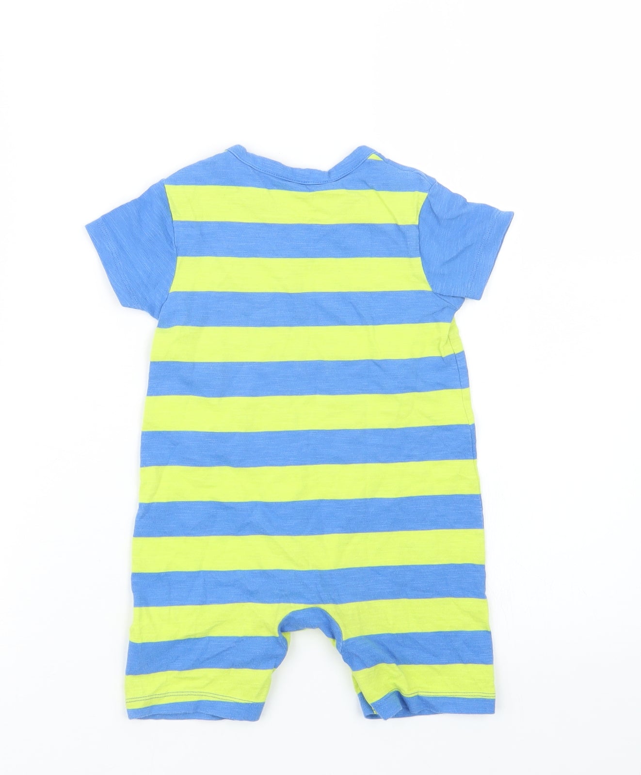 Mothercare Boys Blue Striped  Coverall Outfit/Set Size 9-12 Months