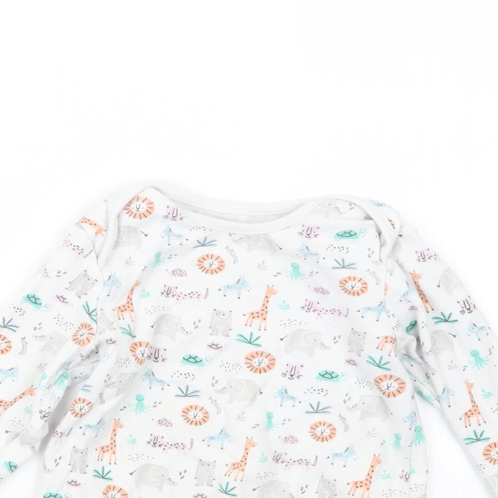 F&F Boys White Geometric  Basic T-Shirt Size 2-3 Years  - Babygrow