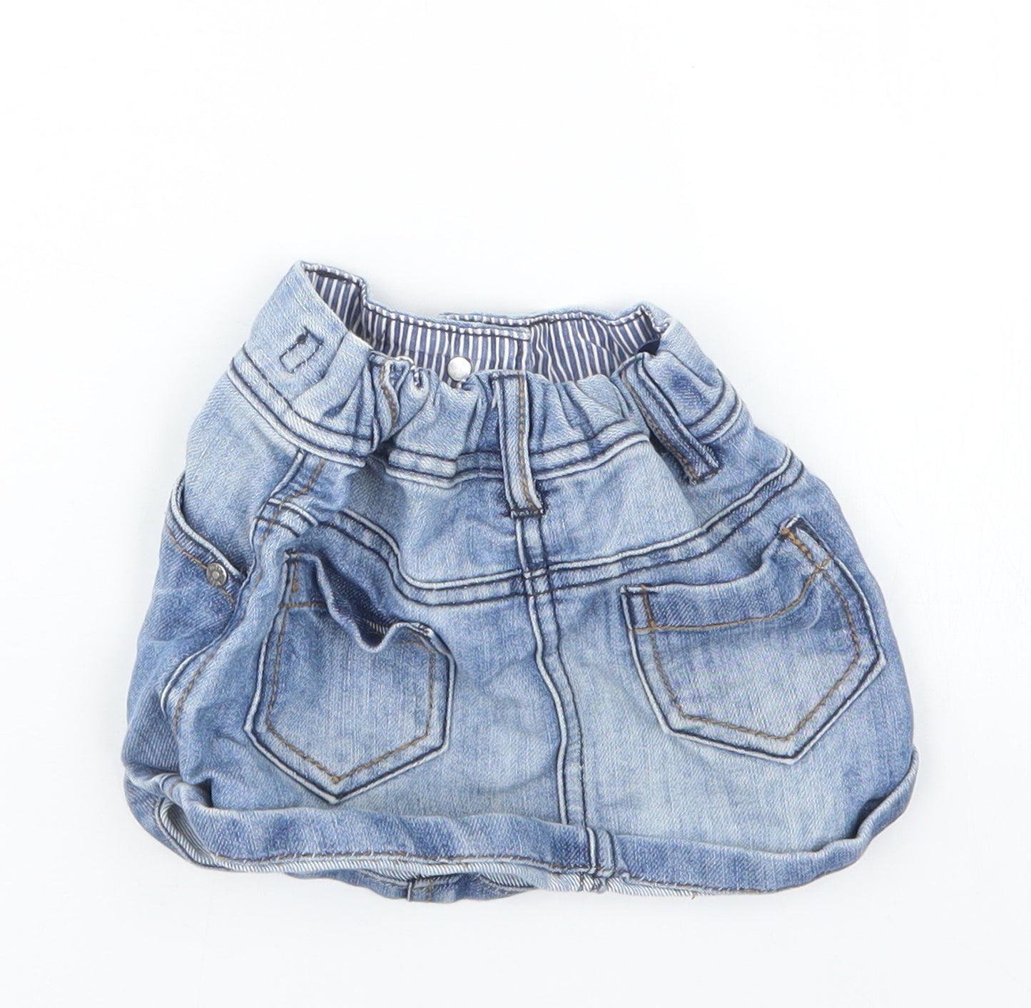 NEXT Girls Blue  Denim Cargo Skirt Size 12-18 Months