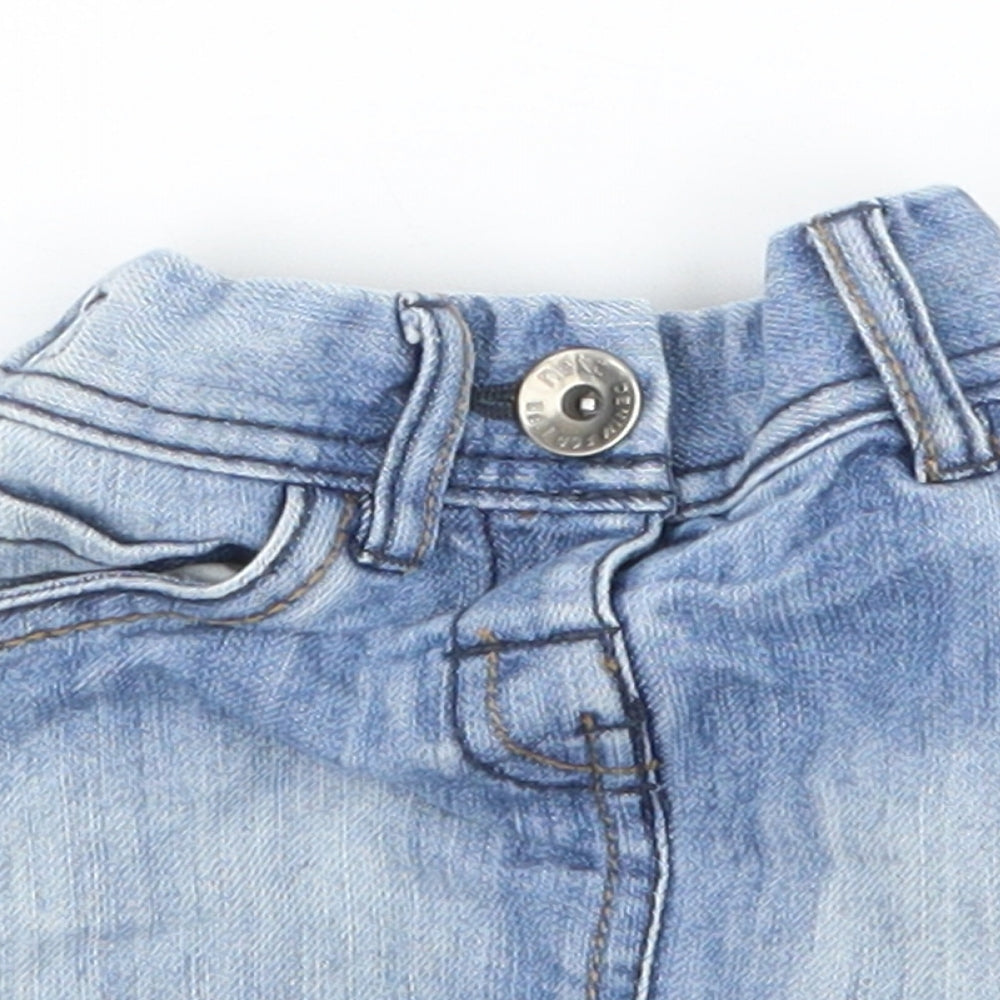 NEXT Girls Blue  Denim Cargo Skirt Size 12-18 Months