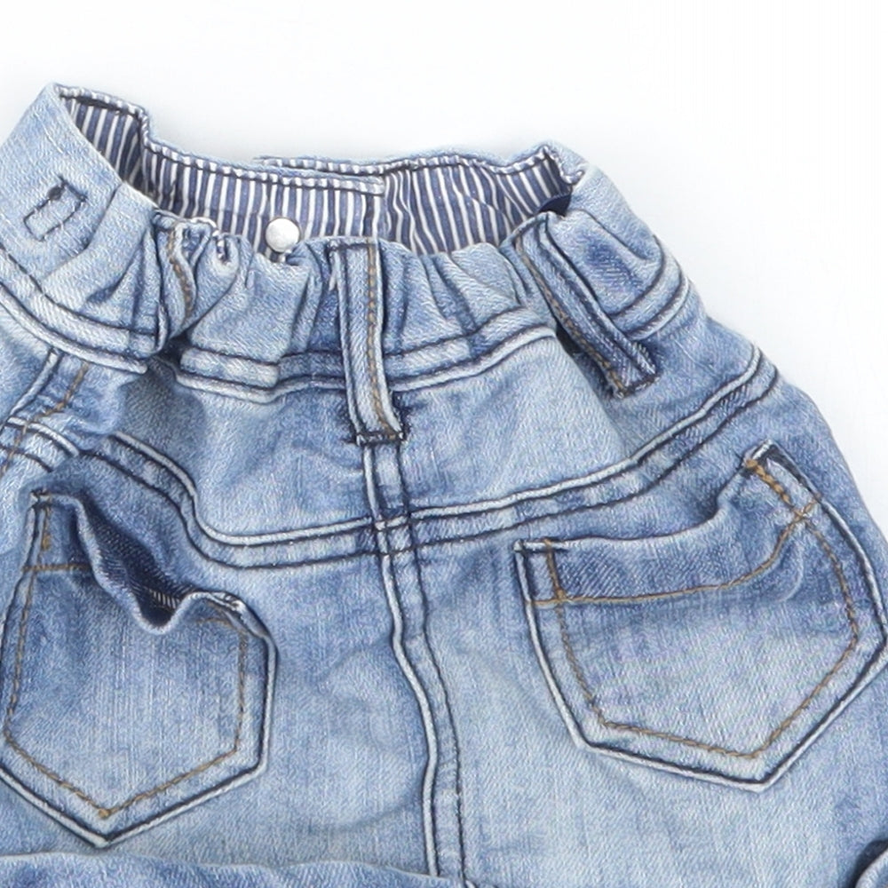 NEXT Girls Blue  Denim Cargo Skirt Size 12-18 Months