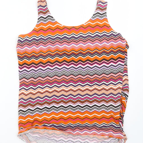 Dorothy Perkins Womens Orange Geometric  Basic Tank Size 14