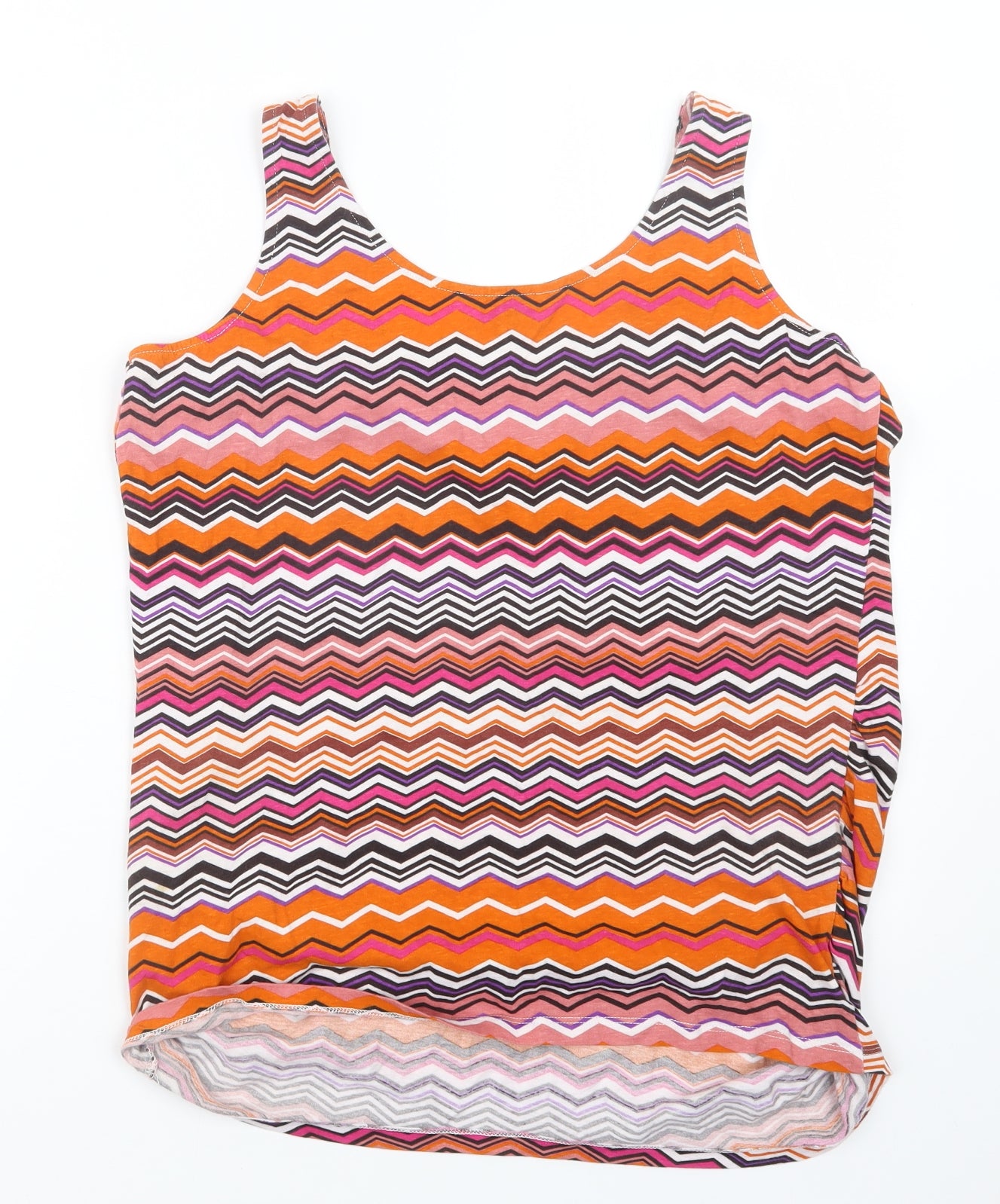 Dorothy Perkins Womens Orange Geometric  Basic Tank Size 14