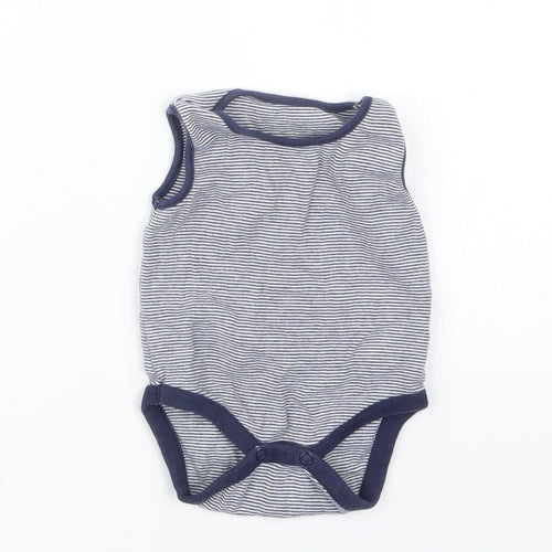 NEXT Boys Blue Striped  Babygrow One-Piece Size 0-3 Months