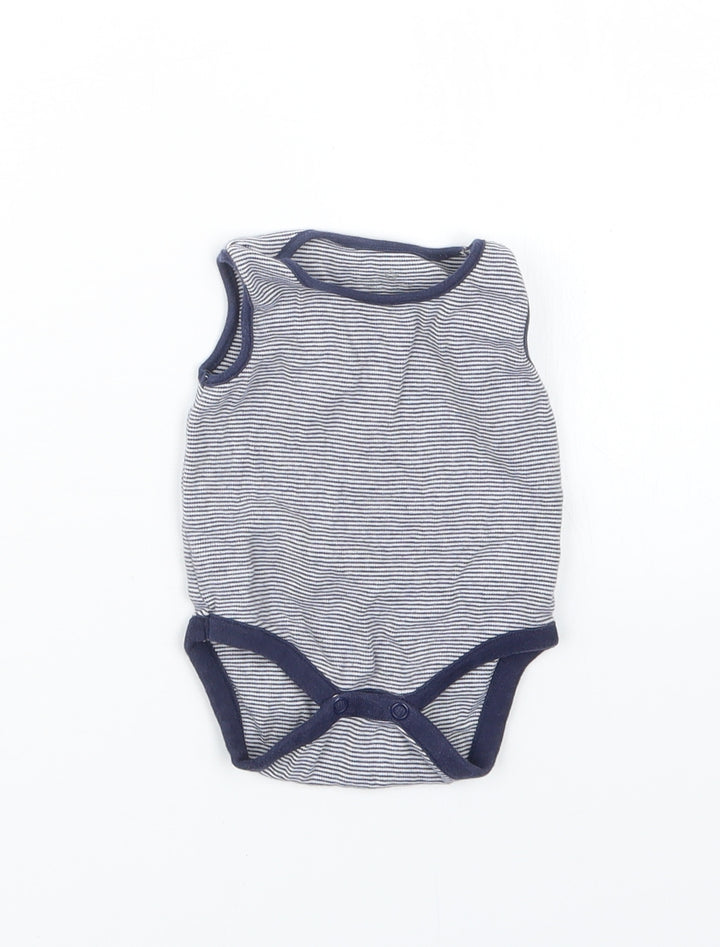 NEXT Boys Blue Striped  Babygrow One-Piece Size 0-3 Months