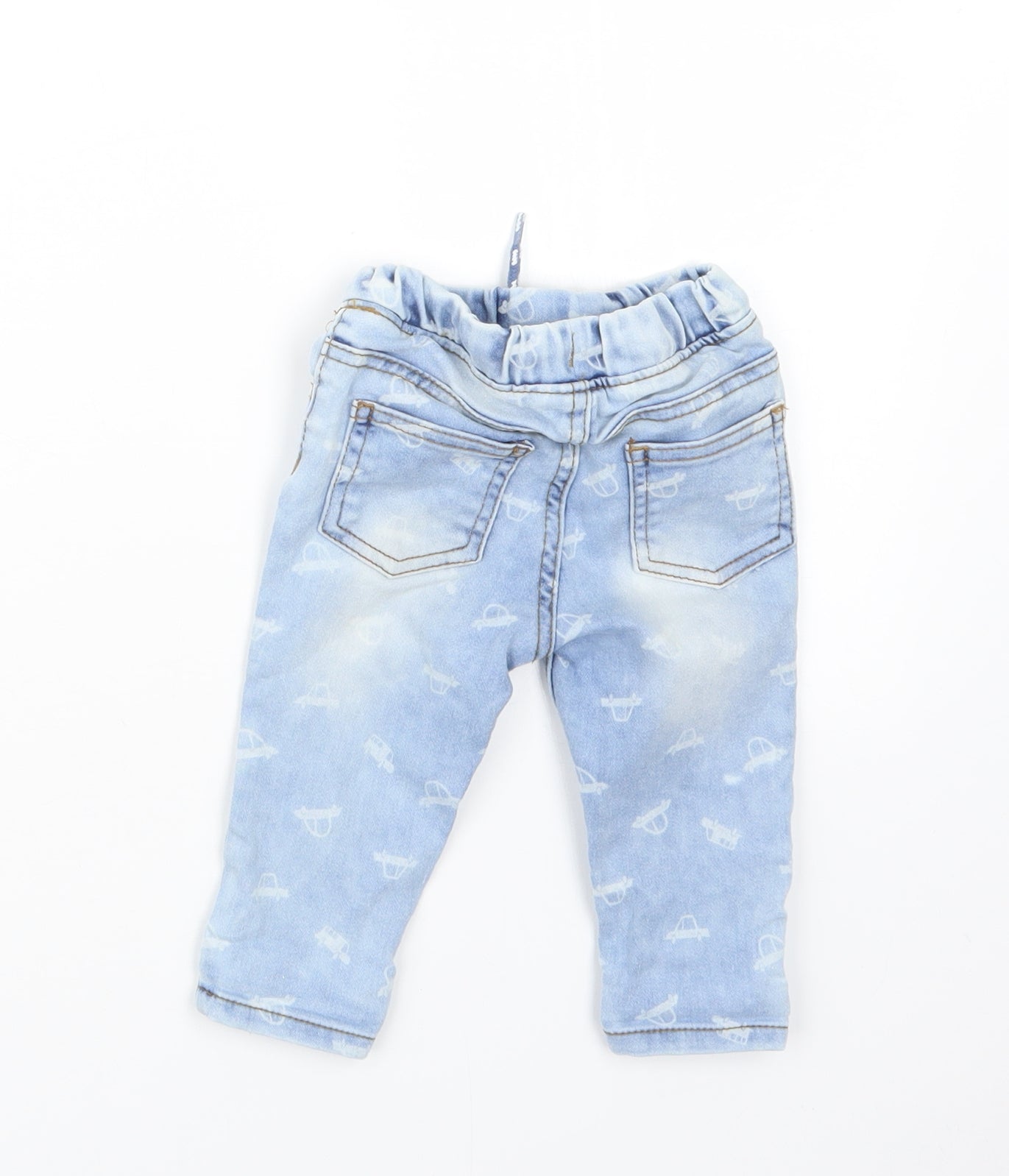 So Cute  Blue  Denim Cargo Jeans Size 6-9 Months